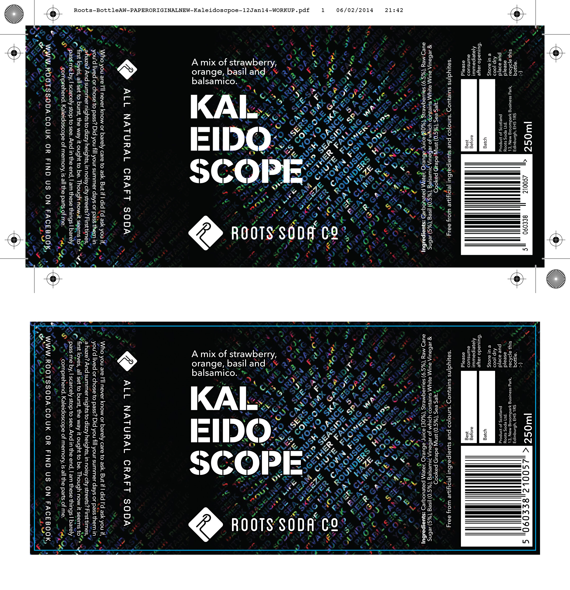 Kaleidoscope label comparison.